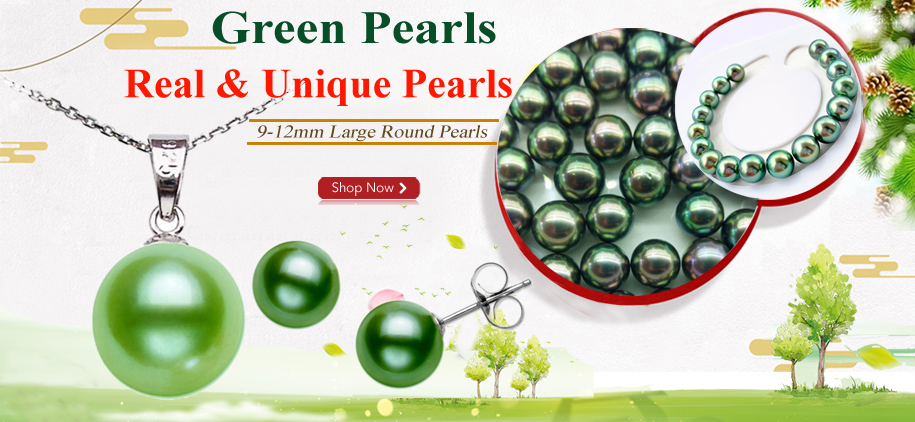 Green Colored Pearls or Green Pearl Jewelry