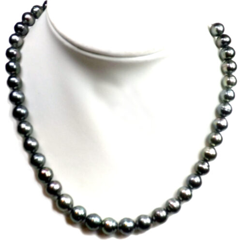 9-10mm Round Authentic Tahitian Pearl Necklace