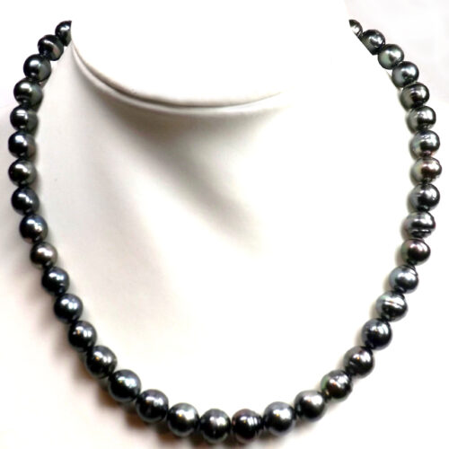 9-10mm Round Authentic Tahitian Pearl Necklace