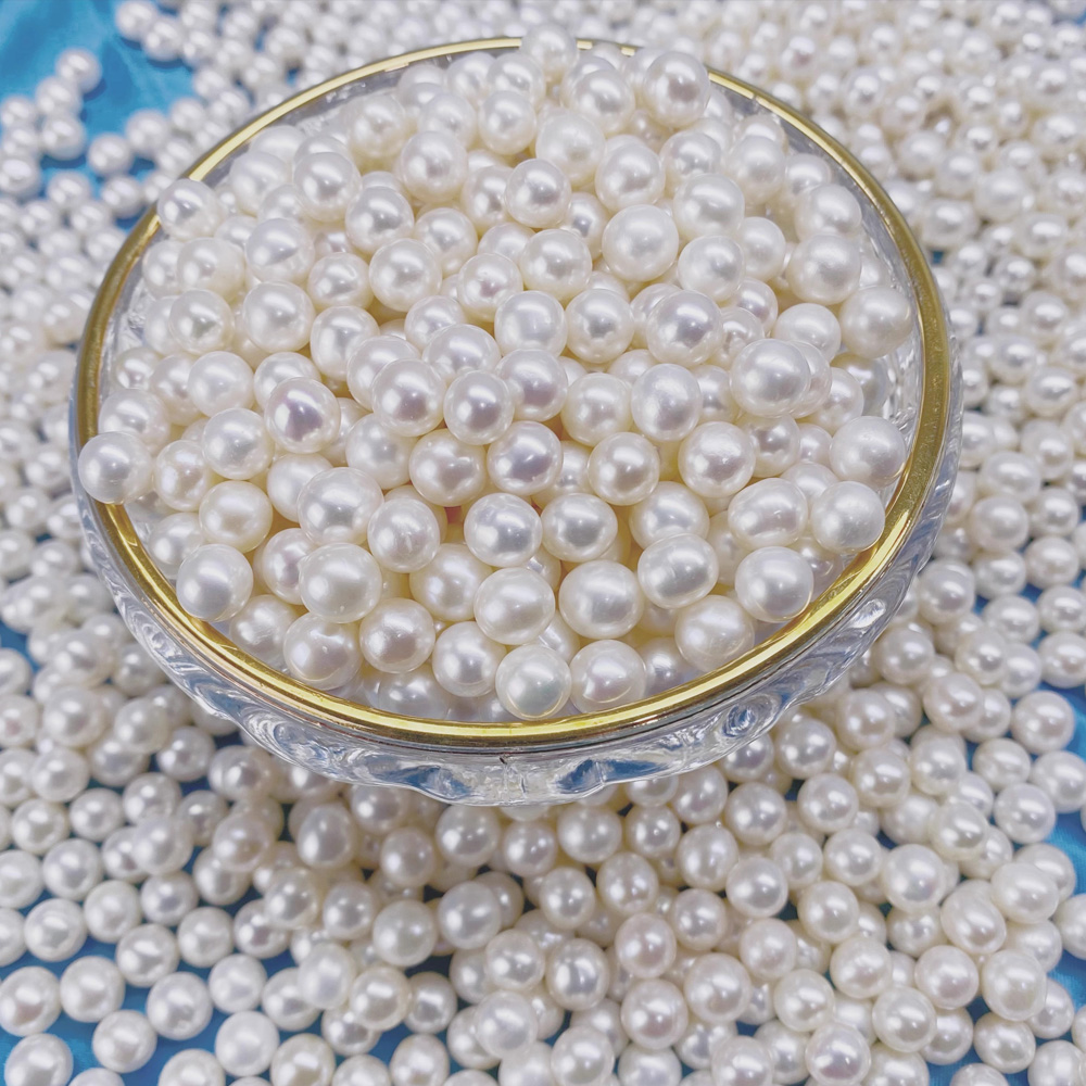 6.5-7mm loose round pearls sold by 10 pieces
