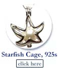 Starfish Shaped 925 Sterling Silver Pearl Cage Pendant Locket Starfish Shaped 925 Sterling Silver Pearl Cage Pendant Locket
