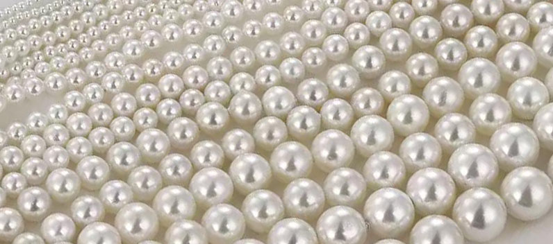 southsea shell pearl strands in all sizes